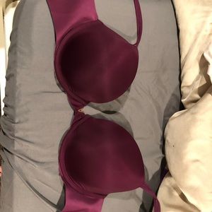 Dark red bra